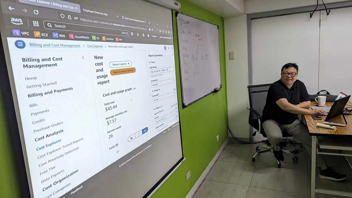 Learning AWS cloud security in a Philippine-based training course